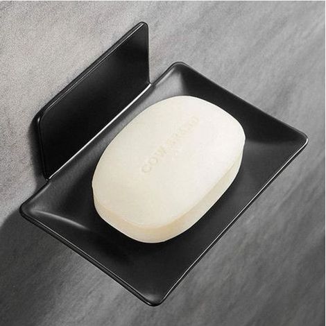 Porte-Savon Douche Auto-adhésif sans Percer, Porte Savon Mural en acier inoxydable, Support de Savon Mural avec Drain et Adhésif (1/5)