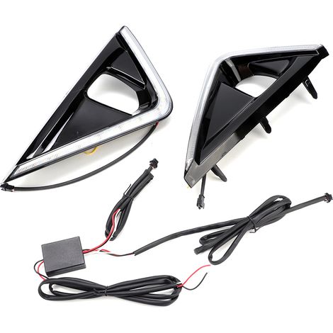 Paar 12V LED-Tagfahrlichter für Autos, 3 Farben, kompatibel mit Toyota Alphard 18-19 (1/3)