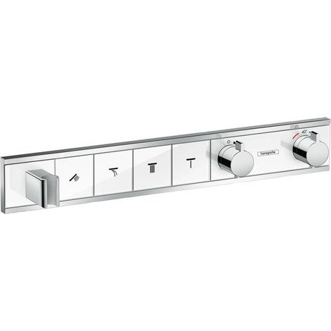 Module thermostatique RainSelect encastréavec 4 fonctions blanc/chromé