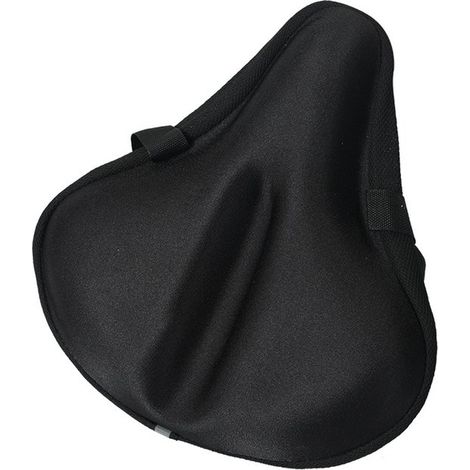 Sitzkissen für Heimtrainer 27 x 25 cm Gel Sattelbezug für breite Fahrradsättel, komfortabel für Frauen, Spinning Bike, Indoor Cycling (1/5)