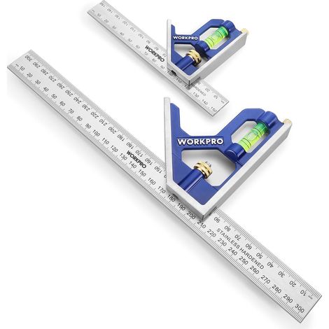 2 Pièces Règle d'angle de Combinaison  Equerre Combinées 150mm (1/5)