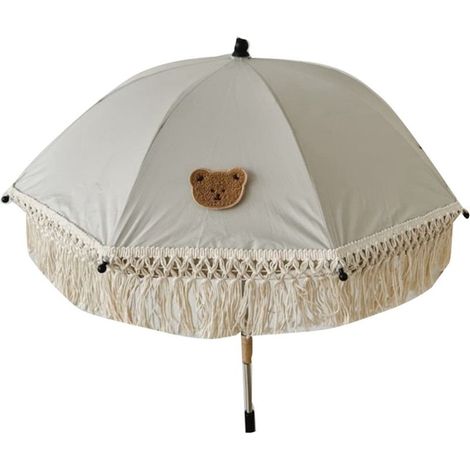 Parapluie de plage pour enfants, glands, tissu non tissé de dessin animé, joli motif d'ours, pare-soleil d'extérieur (1/5)