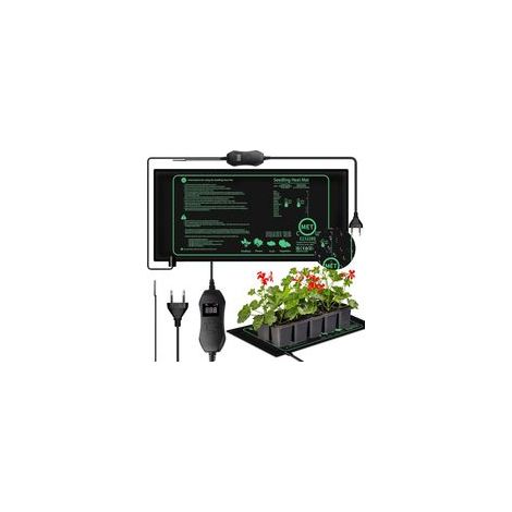 Tapis Chauffant Pour Plantes, 50W Tapis Chauffant Pour Semis, Tapis Chauffant Imperméable, Tapis Chauffant Avec Thermostat, Couverture Chauffante Pour Plantes Pour Plantes Amphibien 25 X 52,5cm