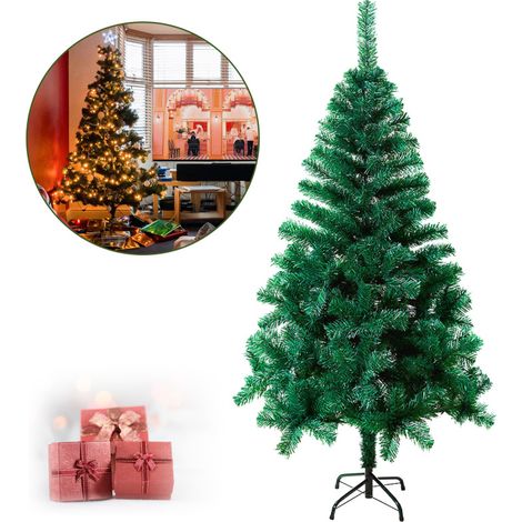 SWANEW Albero di Natale artificiale 750 rami Pigna in PVC Verde 210 cm (1/5)