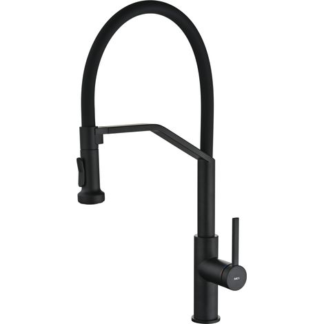 Miscelatore cucina Véneto flessibile finitura nero opaco [ IMEX® ]