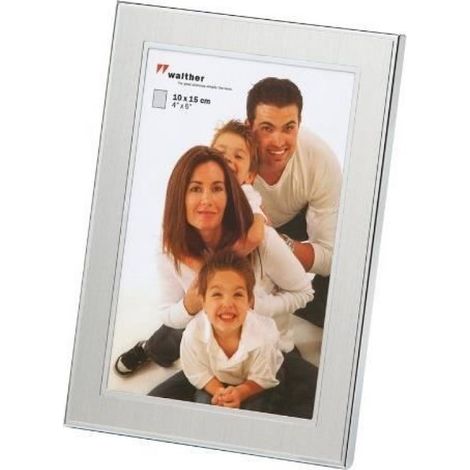 Cadre photo JAZZ 15X20 METALL PORTRAIT ARGENT - Gris - Rectangulaire - Contemporain