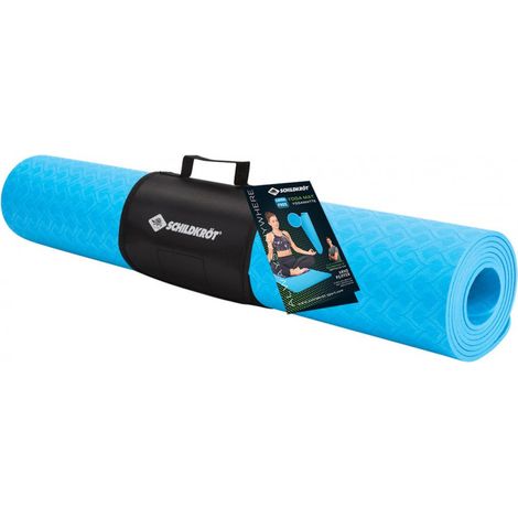 Tapis de yoga - Schildkröt - 183 cm - Bleu - Epaisseur 4 mm - Antidérapant