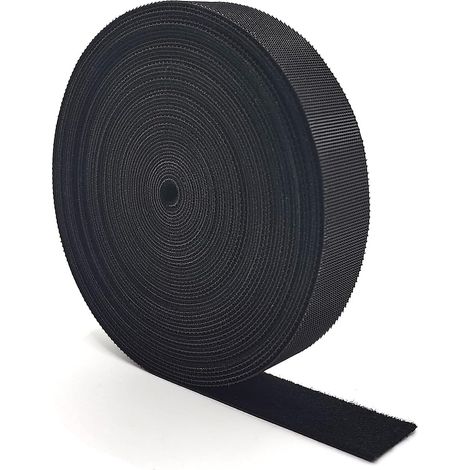 Attache Câble 10mx20mm Scratch Serre Cable Bande Sangle Réutilisable Câble Management Facile à Couper pour Ranger et Organiser Tous Les Câbles, 20mm de Large Non-adhésif Bande Hook & Loop