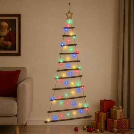 vidaXL Árbol de Navidad Colgante 150 cm 80 LED Multicolor (1/5)