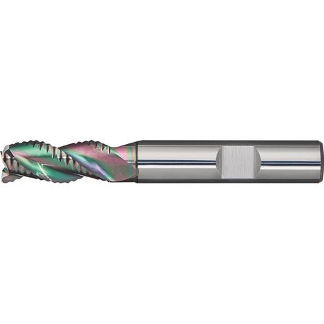 Fresa a candela DIN 6527L tipo WR D.20mm in metallo duro integrale TiAlN 40 gradi HB Z.3 lunga PROMAT
