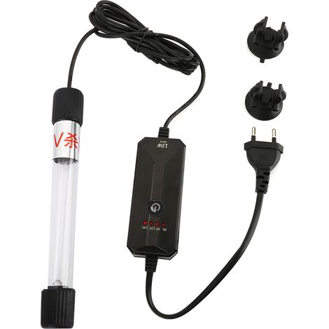 Lampe germicide UV à minuterie pour aquarium, lampe anti-algues, éclairage amphibie, UE 220 V 13 W (1/5)
