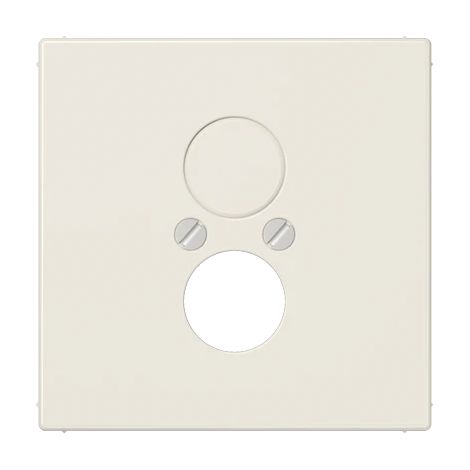 Jung Tapa para 2 conectores redondos hasta 18,5 mm Ø 2 vías, Duroplast, Serie LS, blanco LS 962