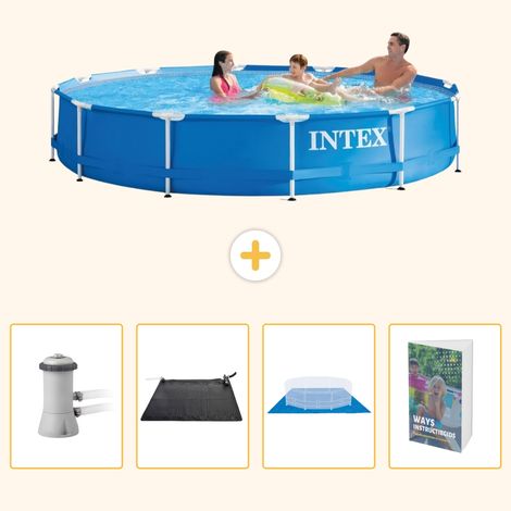 Intex Piscine Tubulaire Ronde - 366x76 cm - 5-pièces SCB110 (1/5)
