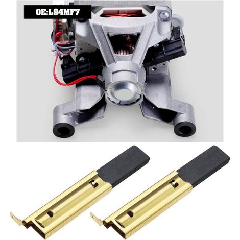 paio di spazzole di carbone L94MF7 compatibili con inserti motore per lavatrice Welling, accessori di ricambio 5x13,5x39,6mm (1/4)