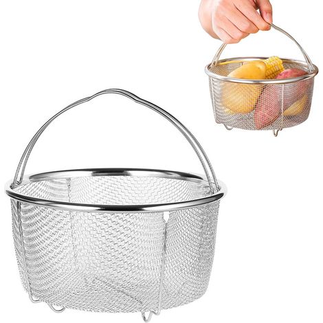 Panier vapeur en acier inoxydable, 18 cm, passoire pour légumes, fruits, passoire pour casserole instantanée, autocuiseur, cuiseur à riz, casseroles de cuisson (1/5)