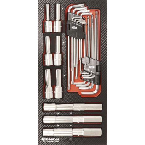 Module mousse finition carbone cle torx hex DRAKKAR TOOLS - 09868
