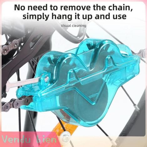 Garosa épurateur de chaîne de vélo Nettoyeur de chaîne de vélo ABS, outil de nettoyage multifonctionnel sport kit Rose Bleu (1/4)