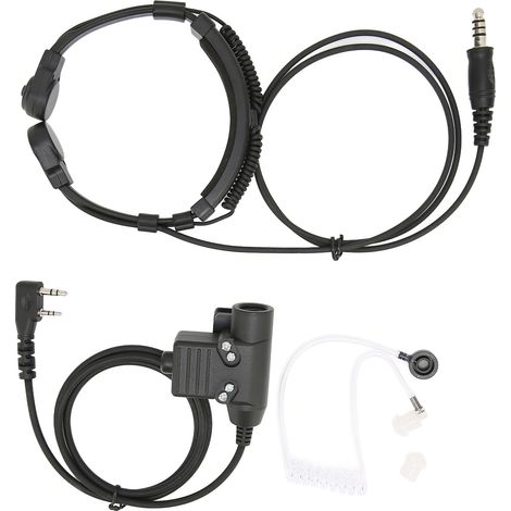 Casque de communication avec contrôle vocal et PTT, réduction de bruit 7.1mm, ajustable pour talkie-walkie Kenwood TK‑3107 (1/5)
