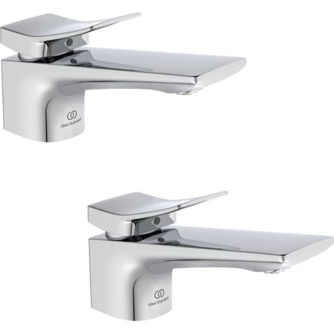 Juego de dos mezcladores de lavabo Conca extraíbles y desagüe cromado IDEAL STANDARD (1/2)