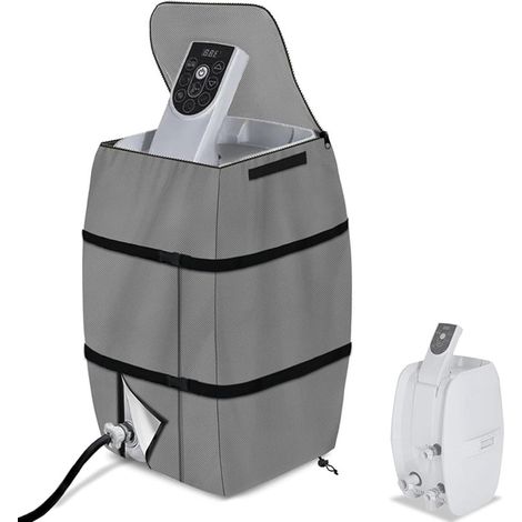Couvercle de chauffage à spa, couvercle de pompe de chauffage à bain à remous gris, couvercle de bain à remous étalant, couvercle de pompe de chauffage à spa portable, canopée de baignoire réglable