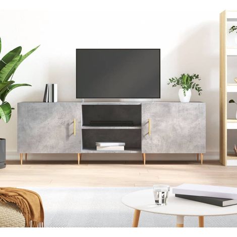 TV-Schrank Betongrau 150x30x50 cm Holzwerkstoff