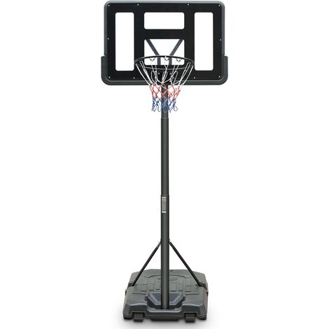 CHICFURN Canestro da basket regolabile con base 198,12-304,8 cm nero con ruote (1/5)
