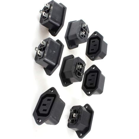 8 pièces AC 250 V 10 A 3 bornes C13 câble de prise pour prise