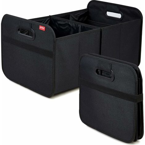 royaluxe - Boîte pliante pour voiture, sac de coffre pliable, sac à provisions, organisateur de coffre, de voiture, panier pliable, sac de coffre, de rangement, boîte, Noir, 50 cm x 32 cm x 27 cm (1/5)