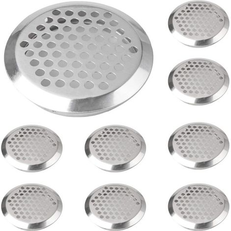 Grille de Ventilation, 20 Pcs Grille Aeration Ronde, Grille de Ventilation en Acier Inoxydable, Grille Aération Trou en Acier Inoxydable, pour Penderies, Armoires, Meubles à Chaussures (1/5)