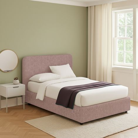 Cama Plaza y Media Telford, Desenfundable, Hecho en Italia, Rosa Antiguo (1/5)