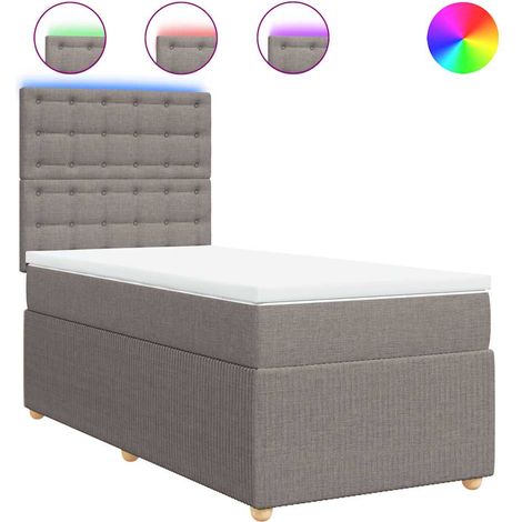 Maison Exclusive - Giroletto a Molle con Materasso Tortora 80x200 cm inTessuto