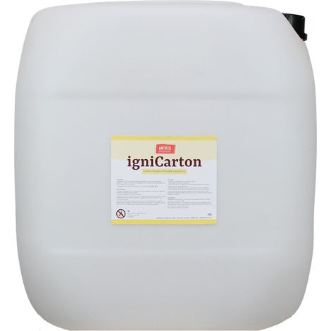 Bidon d’ignifugeant pour carton et papier format 5L - 1L = 4,5m2 de carton ignifugé – Référence Ignicarton (1/2)