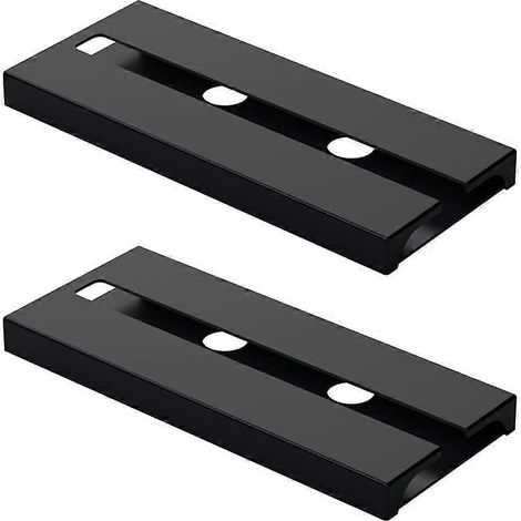 Lot de 2 supports suspendus pour verres à vin inversés (noir)-25.3x11cm-Black