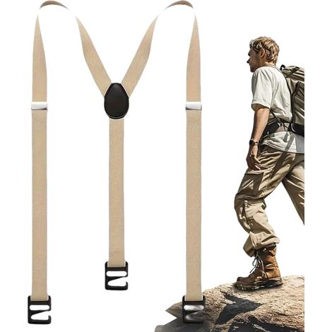 Bretelles Homme Robuste Bretelles à Pinces pour Homme Ceinture Invisible Ajustable sous les Vêtements pour Escalade Sports Travail Pêche Randonnée Vélo Alpinisme (1/5)