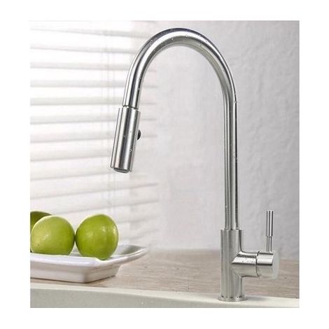 Mitigeur de cuisine avec bec extractible – Acier inoxydable – Hauteur 43 cm – Modèle 11901 (1/5)