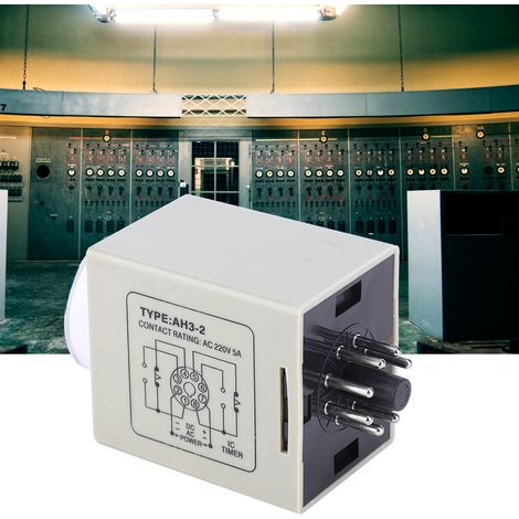 AH3-2 Zeitrelais-Mini-Verzögerungssteuerung, 220 V Wechselstrom, für automatische Steuerungssysteme, 10 Sekunden (1/5)