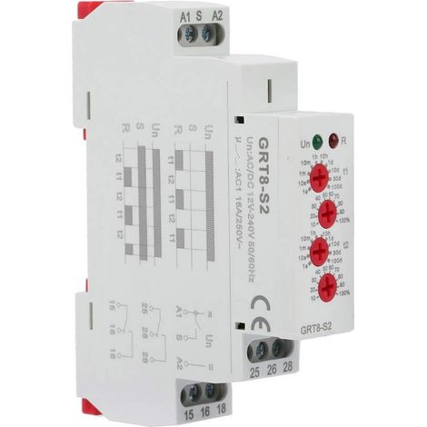Minuterie de Cycle Asymétrique, GRT8S2, Marche/Arrêt Répétitif, 12240V AC/DC (1/5)