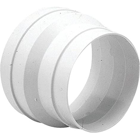 Unelvent – Réducteur conique PVC male/male 125/100 mm – Adaptation conduits ventilation espaces réduits – Installation réseaux discrets