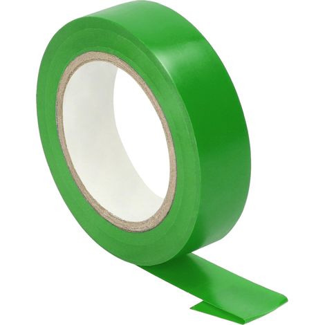 Orno cinta aislante PVC verde 15mm x 10m resistente al fuego y al agua