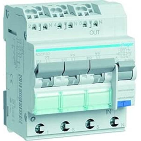 Hager Interruttore differenziale RCBO Tipo A bianco compatto