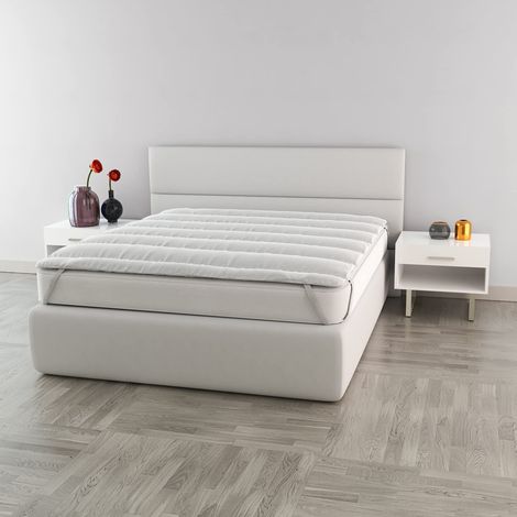 Topper Matrimoniale 160x195 cm Elegant Made in Italy Trapuntato con Elastici per Massimo Comfort (1/3)