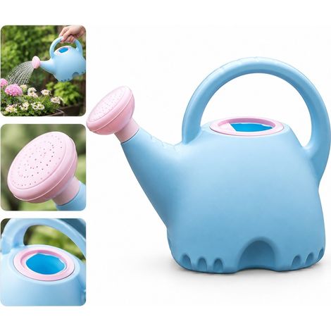 2 Pièces Arrosoir en PP Bleu Bicolore, 1.5 L, 20×18 cm, Dessin Animé, Jardin (1/5)