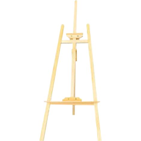 Chevalet en bois stable et durable, avec une belle texture de grain de bois, idéal pour peindre et dessiner. (1/5)