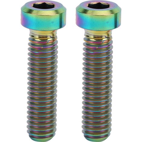 Kit de 2 boulons en alliage de titane pour vélo de route et VTT, vis hexagonales colorées pour potence (1/5)