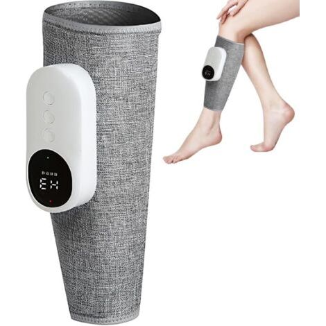 Masseur de Jambes Sans Fil, Rechargeable Appareil de Massage Des Jambes, Appareil de Massage à Pression Chaude avec 3 Intensités et 3 Modes, pour Les Jambes Fatiguées et Tendues (1 Pièce) (1/5)