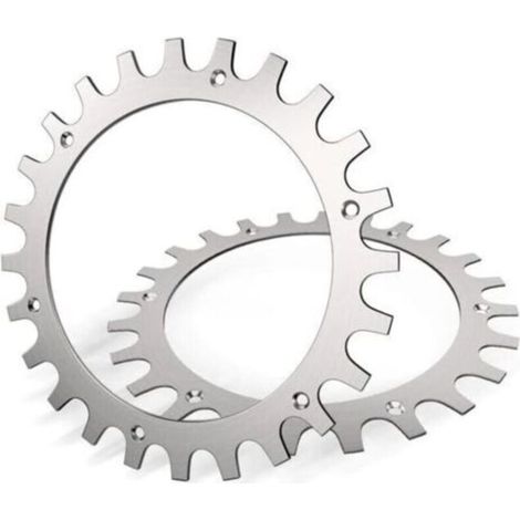 Crampons en acier inoxydable de qualité supérieure pour tondeuse à gazon Worx Landroid modèle S/M Épaisseur 2mm, Amélioration de la traction - Ébavurage poli - Diamètre de la roue : 205 mm