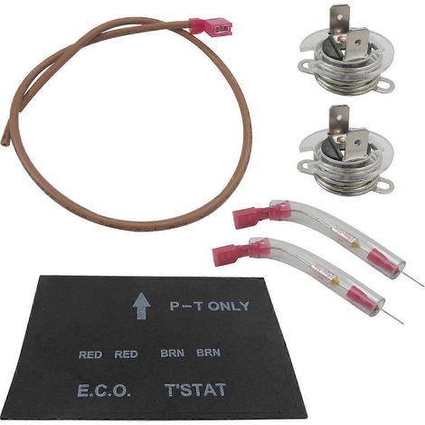 Kit thermostat pour chauffe-eau de caravane avec coupure thermique pour Atwood GC10A2E, compatible avec les chauffe-eau à gaz et électriques. (1/4)