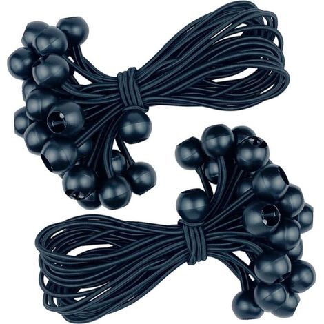 Tendeur Elastique, 25pcs 23cm Tendeurs Elastique, Corde Elastique pour Bache, Elastiques a Bache, Attache Bache, Mini Tendeur Elastique pour Tentes, Bâches, Sacs, Trampolines et Autres (1/5)