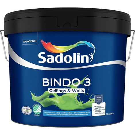 Sadolin Bindo 3 pintura interior blanco profundo 9 litros