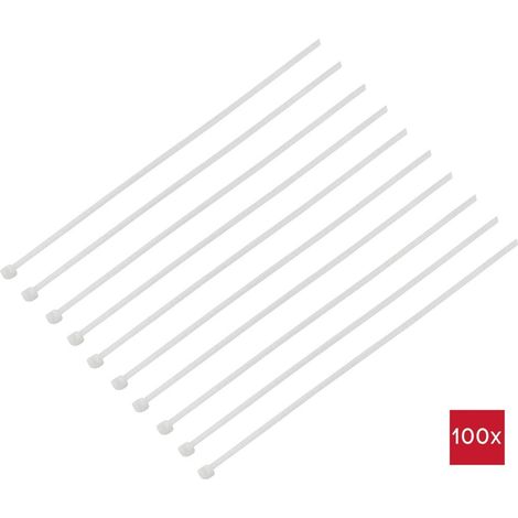 TRU COMPONENTS TC-BT-250-7.6-N Fascetta per cavi 250 mm 7.6 mm Naturale stabilità chimica 100 pz.